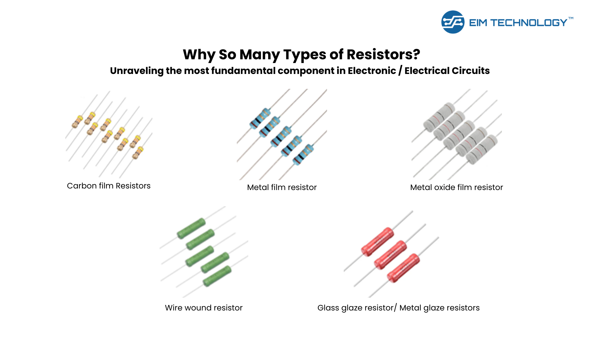 Why So Many Types of Resistors? Unraveling the most fundamental component in Electronic / Electrical Circuits